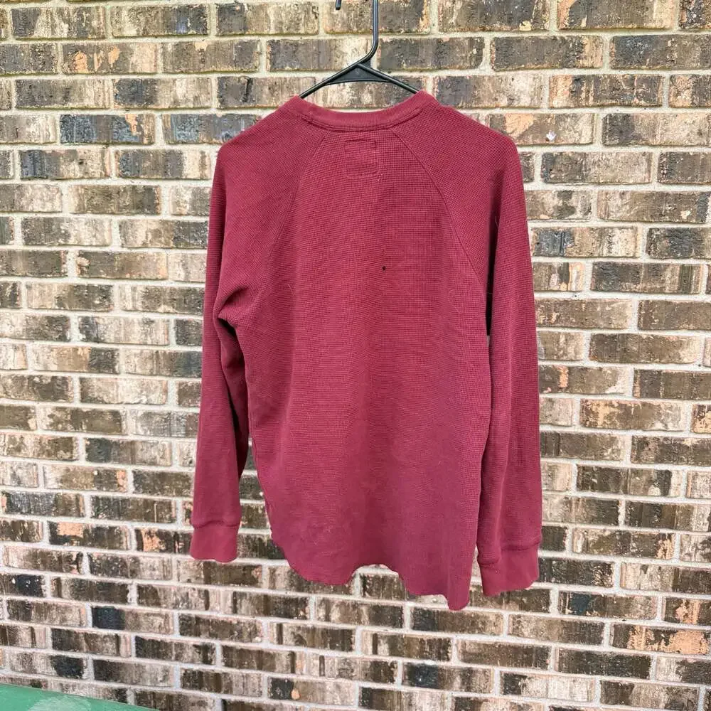 Old Navy-Established 1994 Mens Thermal Sweater Sz.Large/Burgundy/Bear Logo
